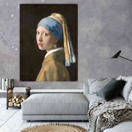 Dubbelzijdige kunst: Melkmeisje met Meisje met de parel van Vermeer 100x73cm met ophangsysteem