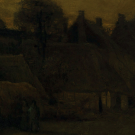 Boerendorp in de avond, Vincent van Gogh