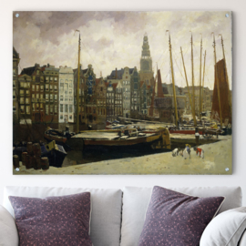 Het Damrak in Amsterdam door George Hendrik Breitner