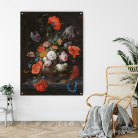 Dubbelzijdige kunst: Stilleven met bloemen met het Melkmeisje van Vermeer