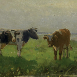Koeien in de wei door Bernardus Antonie van Beek