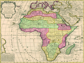 Kaart van het Afrikaanse continent