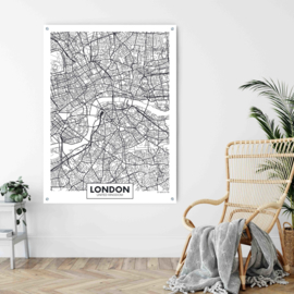 London city map op aluminium