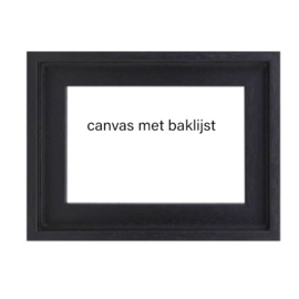 Canvas Lion couple 100x75 met zwarte baklijst