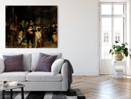 De nachtwacht van Rembrandt van Rijn op aluminium, 170x140cm zonder ophangsysteem