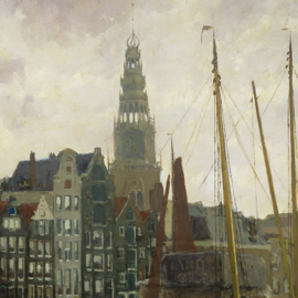 Het Damrak in Amsterdam door George Hendrik Breitner