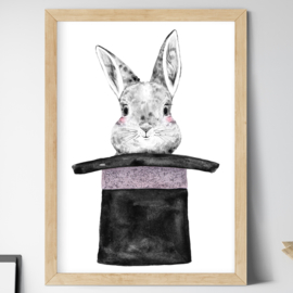 Just a rabbit habit kinderkamer poster