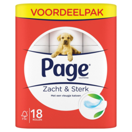 Page Zacht & Sterk Toiletpapier 18 rollen