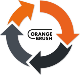 OrangeBrush Wasborstel Ovaal Met Extra zachte vezel & Waterdoorlatend 26cm