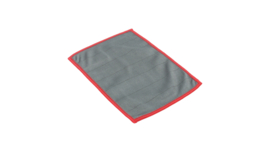 5 x Microvezeldoek CARBON 15 x 20 cm grijs met rode boord
