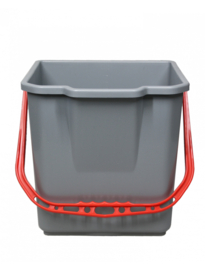 Emmer Met Brede Schenktuit 25L grijs/rood