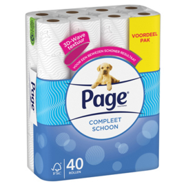 Plaats verkoper fluiten Page Compleet Schoon Toiletpapier Voordeelpak 40 rollen | Page | Sopmop