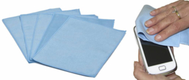 iPad – Smartphone - Brillen microvezeldoekje 15 x 20 cm blauw (5 stuks)