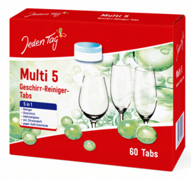 Jeden Tag Multi 5 Vaatwastabletten 60 Stuks – Citroen – 5-in-1 Formule