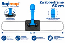 Sopmop Zwabberframe 60 cm – Professionele Houder voor Zwabberhoes