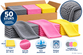 Hygyen XXL Microvezel Dweildoeken – 50 Stuks – 60 × 70 cm – 300 g/m² – Kleur naar keuze