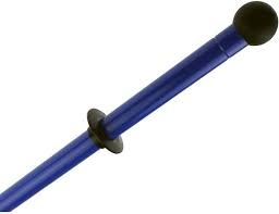 Telescoopsteel aluminium met ergo knop blauw 2 x 80cm, 3 gaten