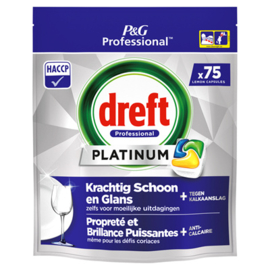 Dreft Professional Platinum Lemon Vaatwastabletten 75 stuks