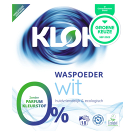 Klok Eco Waspoeder Wit 1,17kg 18 wasbeurten