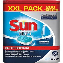 Sun Professional All in 1 XXL Pack - Reinigingsmiddel - tablet - professioneel 200 tabletten