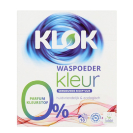 Klok Eco Waspoeder Kleur 1,17kg 18 wasbeurten