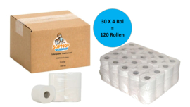 Sopmop Toiletpapier Traditioneel 100% Cellulose 400 vel / 2Laags 30 x 4 Rollen