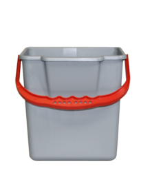 Emmer Met Brede Schenktuit 6L grijs/rood