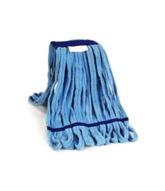 Strengengenmop Microvezel Met Band Gelust 350 gram Blauw