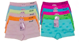 M&B Meisjes Boxers Naadloos  7033 6-8