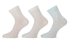 Ladies shortsocks Teckel stains 3-pack