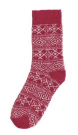 Homesocks Basset grafisch dessin "fushia" UITVERKOOP