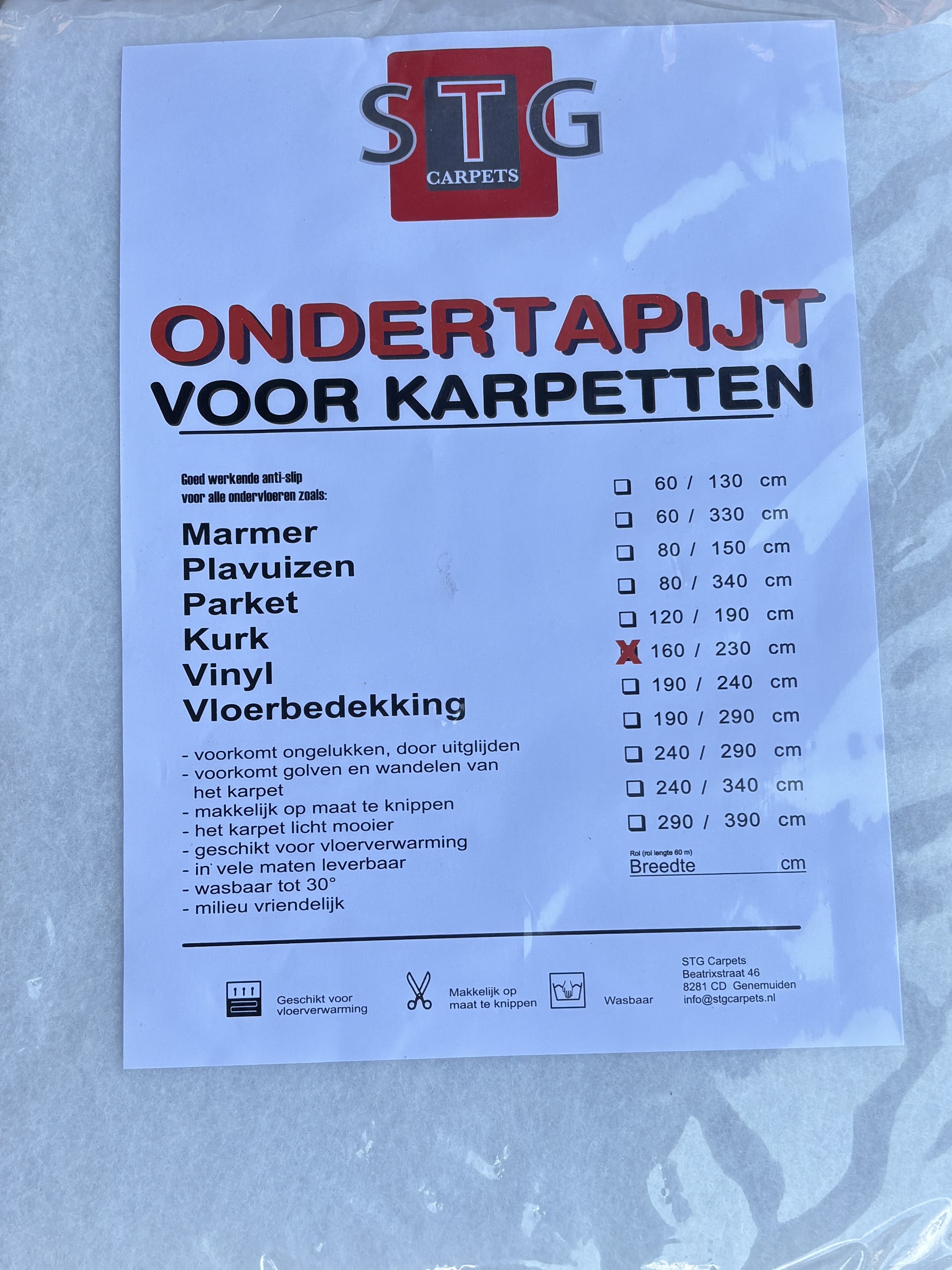 ANTI-SLIP / ONDERTAPIJT