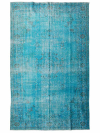 Vintage Turquoise recoloured Tapijt Maat: 190 x 300