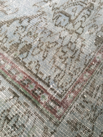 Vintage recoloured tapijt lichtblauw Maat: 161 x 240