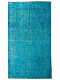 Vintage Turquoise recoloured tapijt Maat: 172 x 303