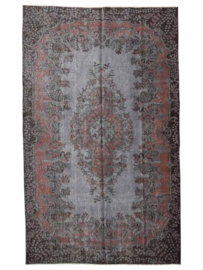 Vintage recoloured tapijt grijs/ bruin Maat: 167 x 271