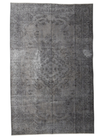 Vintage recoloured tapijt antracietgrijs Maat: 183 x 282
