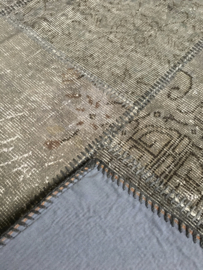 Vintage patchwork tapijt grijs Maat: 187 x 292