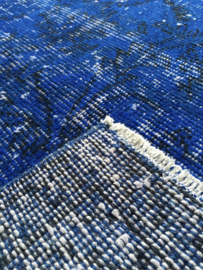 Vintage recoloured tapijt koningsblauw Maat: 178 x 290