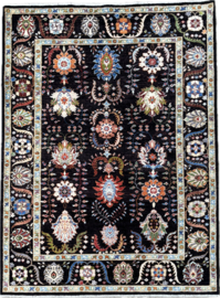 Samarkand noir tapijt maat: 236x174