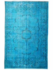 Vintage Turquoise recoloured tapijt Maat: 189 x 290
