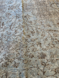 Vintage recoloured tapijt grijs blauw Maat: 190X270