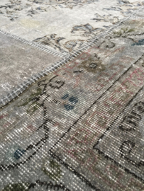 Vintage Patchwork tapijt grijs Maat: 170 x 240