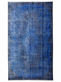 Vintage recoloured tapijt blauw/ bruin Maat: 158 x 265