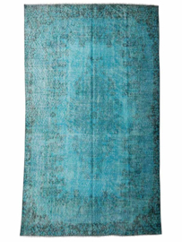 Vintage Turquoise recoloured tapijt Maat: 169 x 285