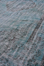 Vintage recoloured tapijt  grijsgroen Maat: 176 x 277