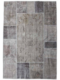 Vintage patchwork tapijt beige Maat: 170 x 240