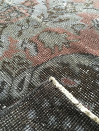 Vintage recoloured tapijt grijs/ bruin Maat: 167 x 271