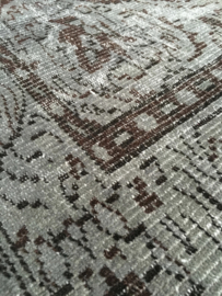 Vintage recoloured tapijt betongrijs Maat:187 x 305