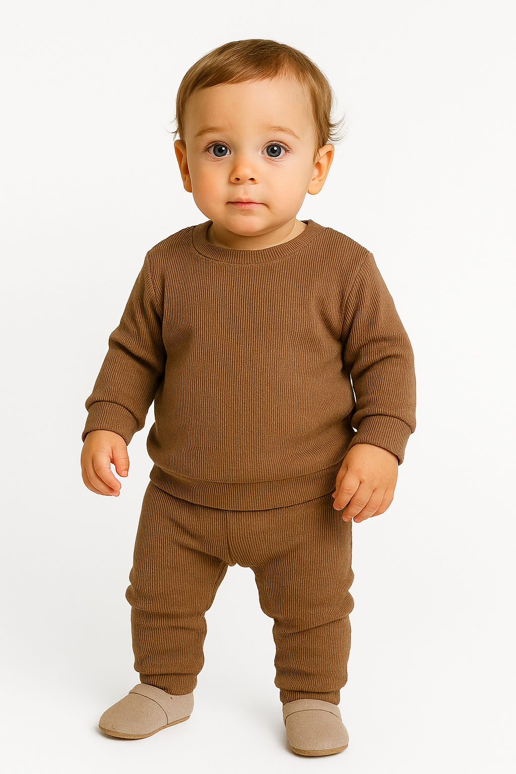 Huisje8 - Loungewear set rib CACAO